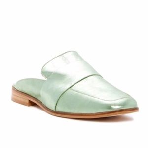 Free People Metallic Green At Ease Loafer